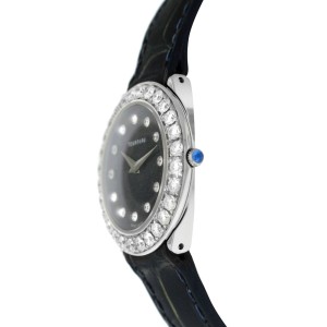 Tourneau Super Oro Round CA4138-BK Diamond 18K White Gold Quartz 28MM Watch