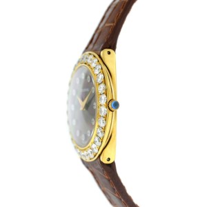 Tourneau Super Oro CA4138-BR Ladies Diamond 18K Yellow Gold Quartz 28MM Watch