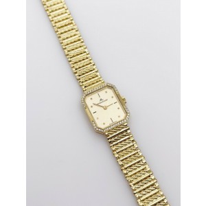 Jaeger LeCoultre Diamond Bezel Ladies Watch 18K Yellow Gold Watch 