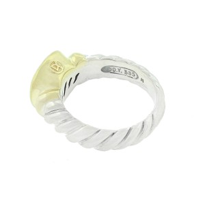David Yurman Noblesse Two Tone Iolite Cable Ring