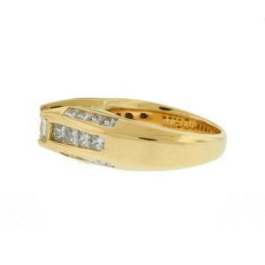 14k Yellow Gold Princess Cut Engagement Ring Aprox .40 CTs