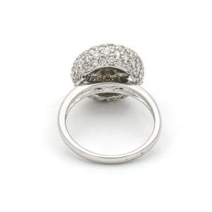1.65 ct Diamond Round Ring in 18k White Gold Signed CI