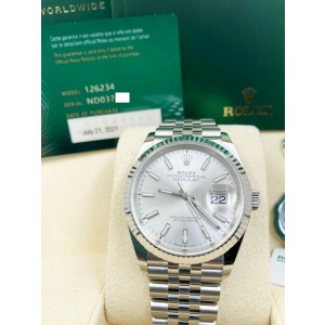 BRAND NEW Rolex Datejust 126234 Silver Dial Stainless Steel  2021