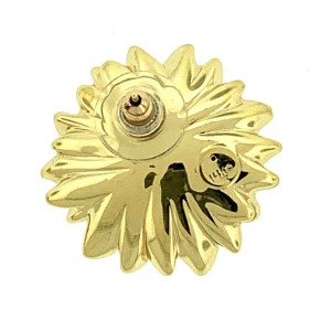 14k Yellow Gold Sunflower Ladies Earrings 