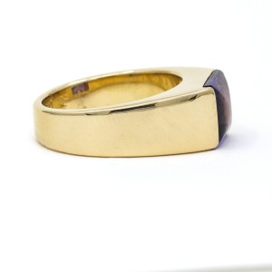 Women's Cartier Tank Large Amethyst Ring in 18k Yellow Gold