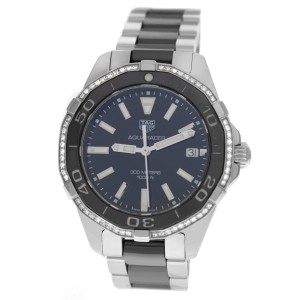 Tag Heuer Aquaracer   Ladies Diamonds Steel Date 36MM Quartz Watch