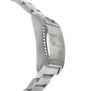 Baume & Mercier Hampton  Diamonds MOP Ladies Date Steel 22MM Quartz Watch