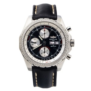 Breitling Bentley  LeatherStrap Chronograph Automatic Men Watch 45mm