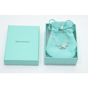 Tiffany & Co 925 Silver Cube Pendant Necklace 