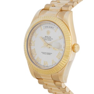 Rolex Oyster Perpetual Day-Date II 218238 ICAP 18k Yellow Gold 41mm Watch	