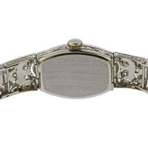 Art Deco Gold Diamond Watch Bracelet