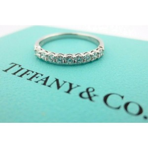 Tiffany & Co Embrace 2.2mm 0.27ct Round Diamond Platinum Eternity Wedding Band 7