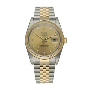 Rolex Datejust 16233 Diamond Dial Men's Watch