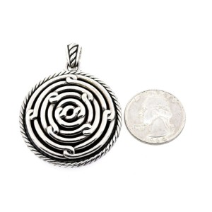 David Yurman Labyrinth Necklace Pendant Charm Enhancer Large 2 