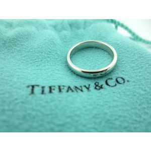 Tiffany & Co Lucida Platinum 3mm Wedding Engagement Eternity Band Ring Size 8