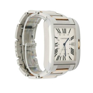 Cartier Tank Anglaise 3507  18K Stainless Steel & 18K Rose Gold 