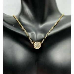 1.70ct Bezel Set Diamond Pendant Necklace in 14K Rose Gold 
