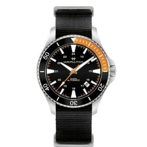 New Hamilton Khaki Navy Scuba  Automatic Men's Watch Black Canvas Watch