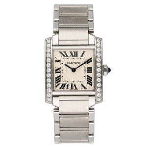 Cartier Tank Francaise W4TA0009 Midsize Ladies Watch 