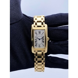 Cartier Tank Americaine  Midsize 18K Yellow Gold Watch