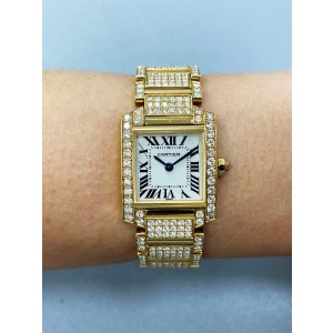 Cartier Tank Francaise  Diamond Ladies Watch 