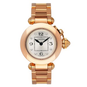 Cartier Pasha  Diamond 18K Rose Gold Ladies Watch