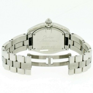 Cartier Roadster Silver Sunray Roman Dial Stainless Steel Ladies Watch W62016V3