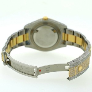 Rolex Datejust II 41mm Pave Diamond Watch 25.9ct Bezel/Lugs/Bracelet/Roman Dial
