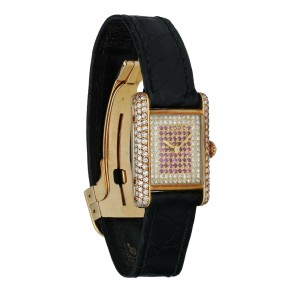 Cartier Tank Paris Diamond Dial Yellow Gold Ladies Watch