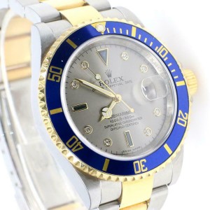 Rolex Submariner 40mm 2-Tone Yellow Gold/Steel Watch with Factory Diamond Dial