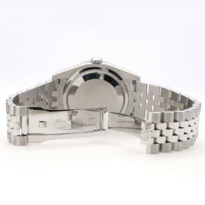 Rolex Datejust 116200 36mm 2ct Diamond Bezel/Black Arabic Dial Steel Watch