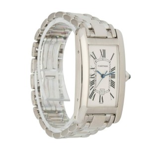 Cartier Tank Americaine 1726 18K White Gold Automatic Watch