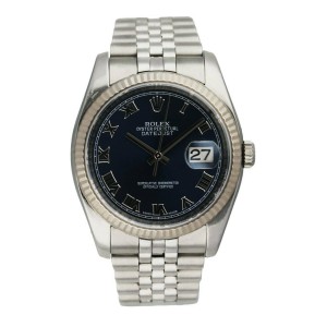 Rolex Oyster Perpetual Datejust 116234 Engraved Rehaut Men's Watch