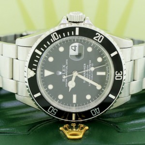 Rolex Submariner Date Black Dial 40MM Stainless Steel Oyster Watch 