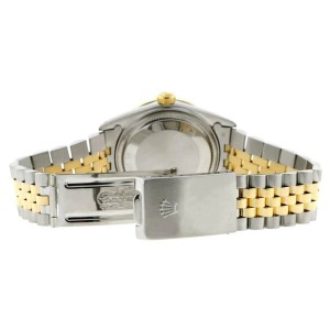 Rolex Datejust 2-Tone 36mm 1.4ct Diamond Bezel/Lugs/Aqua Blue Dial Jubilee Watch
