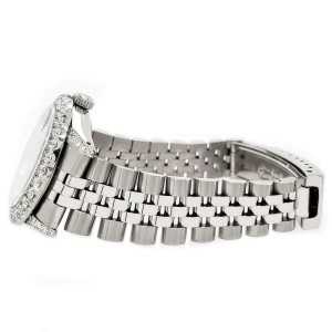 Rolex Datejust 31mm 2.95ct Diamond Bezel/Lugs/White MOP Dial Steel Midsize Watch