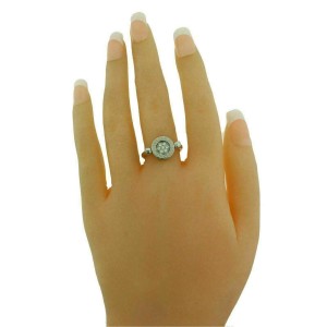 Bvlgari AN850723 Diamond & Onyx Flip Ring In 18k White Gold Size 5.5
