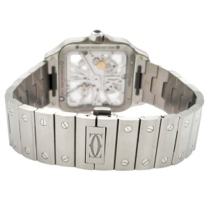 Cartier Santos de Cartier 39.8 mm Skeleton Dial Steel Watch 