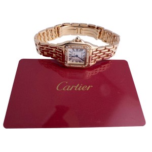 Cartier Panthere Diamond 18K Rose Gold Ladies Watch 