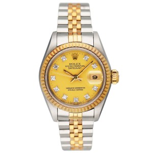 Rolex Datejust Diamond Dial Ladies Watch