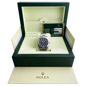 Rolex Oyster Perpetual Explorer Black Dial Mens Watch 