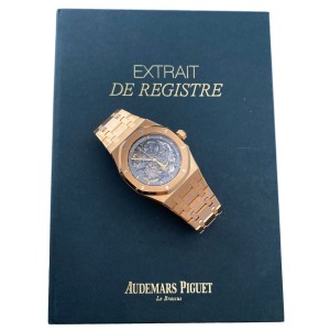 Audemars Piguet Royal Oak  Openworked Dial Mens Watch With Archives