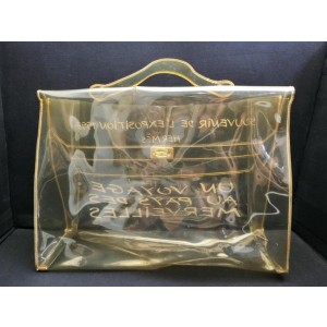 Hermès Kelly Translucent Souvenir 231153 Clear Vinyl Satchel