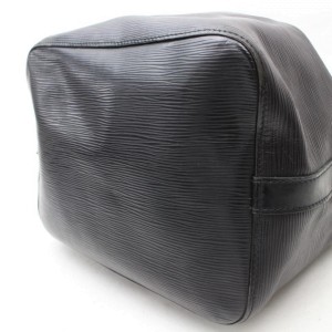 Louis Vuitton Noir Petit Noe Drawstring Bucket Hobo 868953