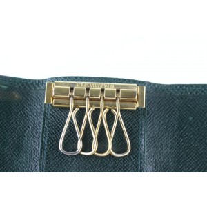 Louis Vuitton Green Taiga Multi Cles 4 Key Holder Case 2lz1211 Wallet