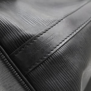 Louis Vuitton Bucket Noir Petit Noe Drawstring Hobo 869471 Black Leather Shoulder Bag
