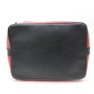 Louis Vuitton Bucket Bicolor Epi Black Petit Noe Drawstring Hobo 869538 Red Leather Shoulder Bag