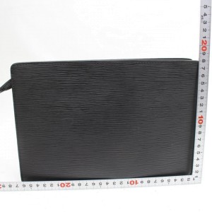 Louis Vuitton Pochette Noir Homme 869544 Black Leather Clutch
