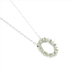 Vendome Aoyama Platinum Diamond Peridot Necklace