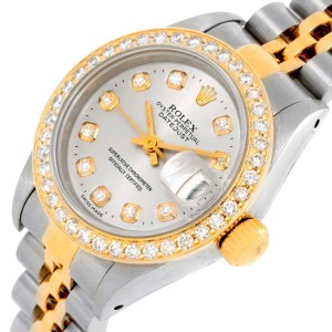 Rolex 69173 Datejust Steel 18k Yellow Gold Diamond Watch 